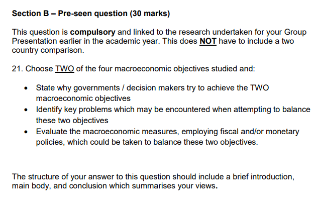 Solved Section B - Pre-seen Question (30 Marks) This | Chegg.com