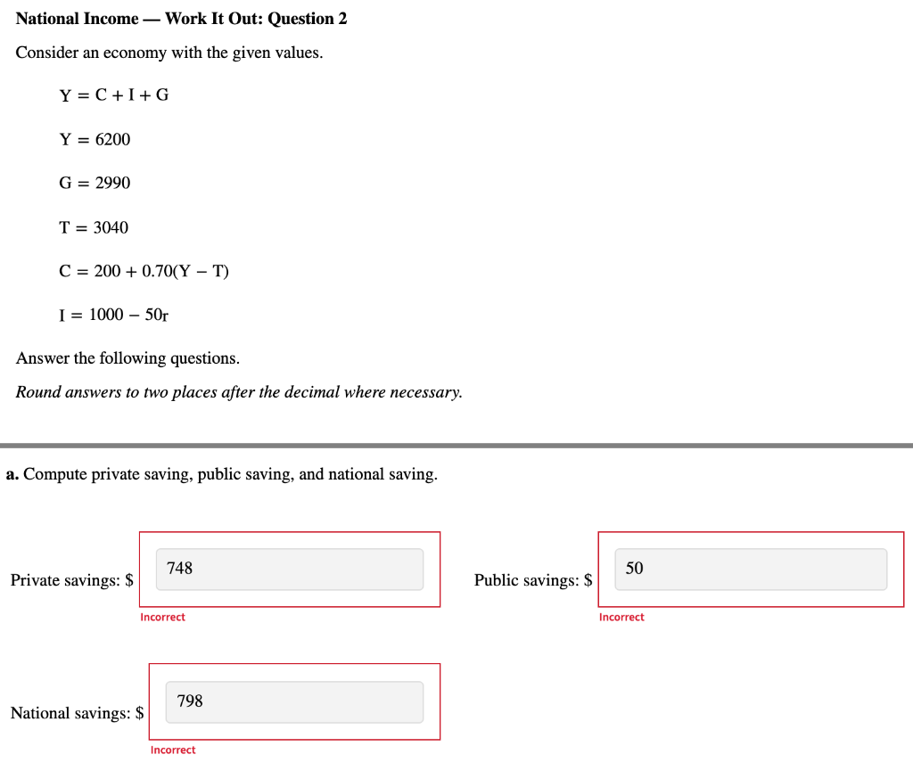 Solved National Income — Work It Out: Question 2 Consider an | Chegg.com