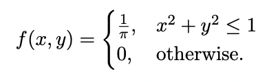 Solved f(x,y)={π1,0,x2+y2≤1 otherwise X2+Y2 | Chegg.com