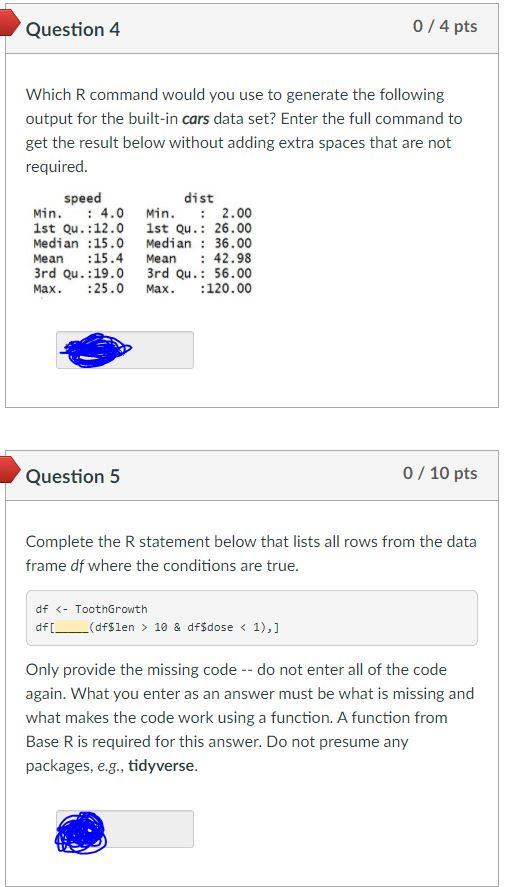 Solved Question 4 0 / 4 pts Which R command would you use to | Chegg.com