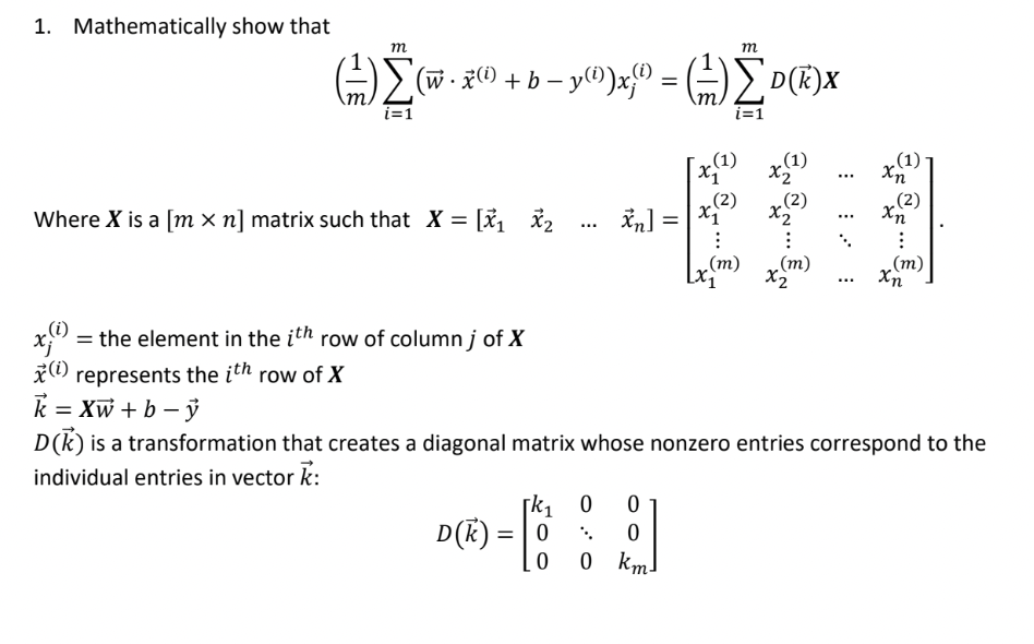 Solved 1. Mathematically show that Chegg