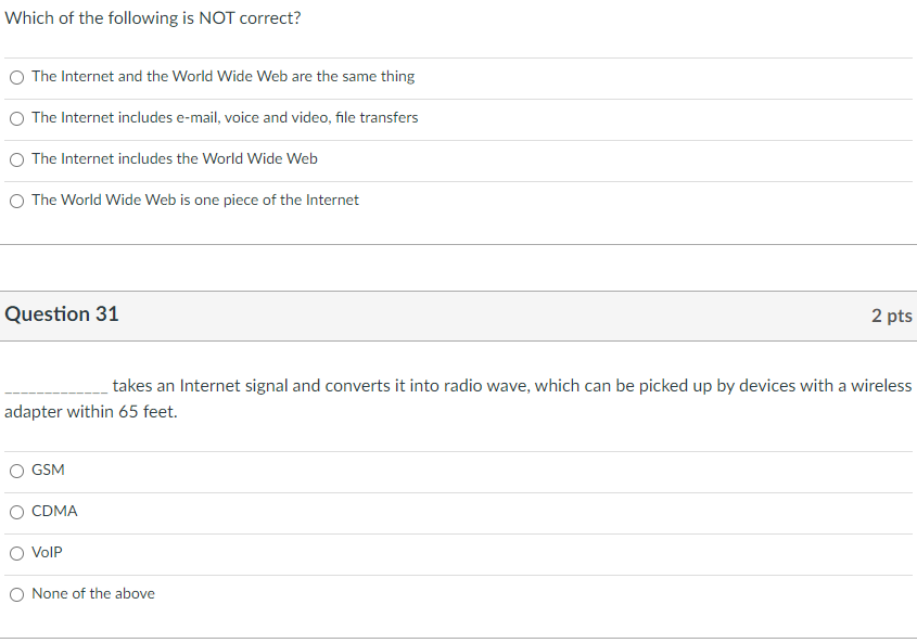 Solved Which Of The Following Is Correct? The "dot-com | Chegg.com