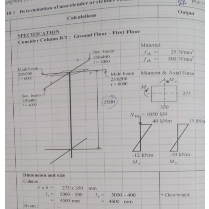 Solved how to know main beam and secondary beam for column