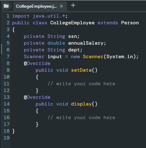Solved Develop a set of classes for a college to use in | Chegg.com