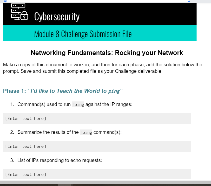 networking fundamentals homework rocking your network github