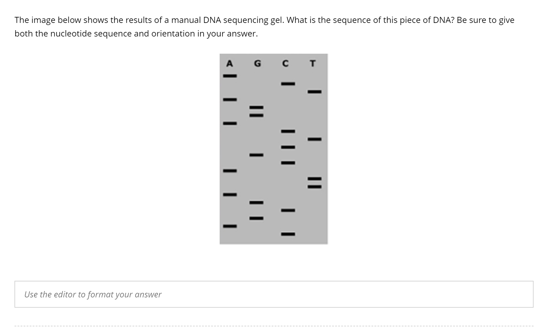 Solved The image below shows the results of a manual DNA | Chegg.com
