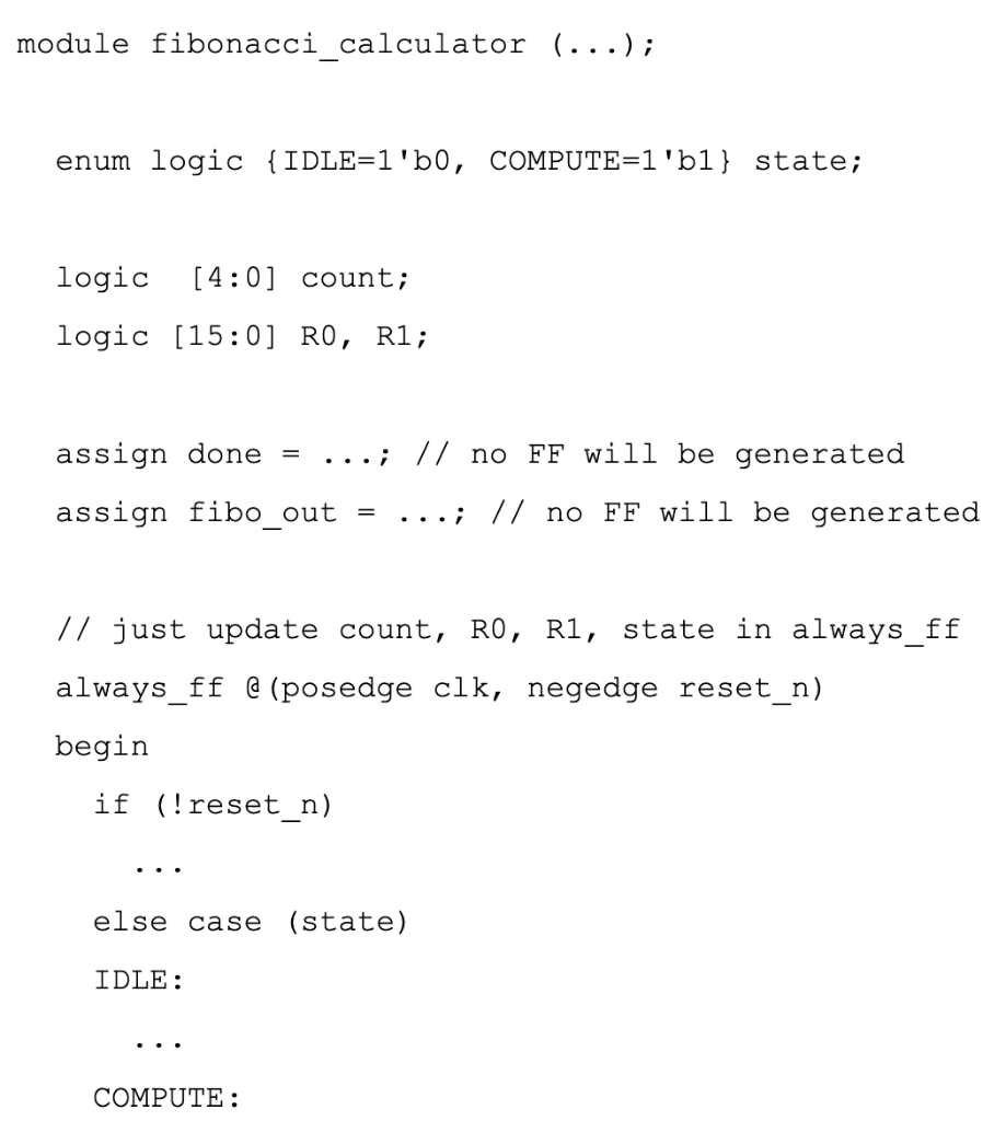How to design a fibonacci calculator in system | Chegg.com