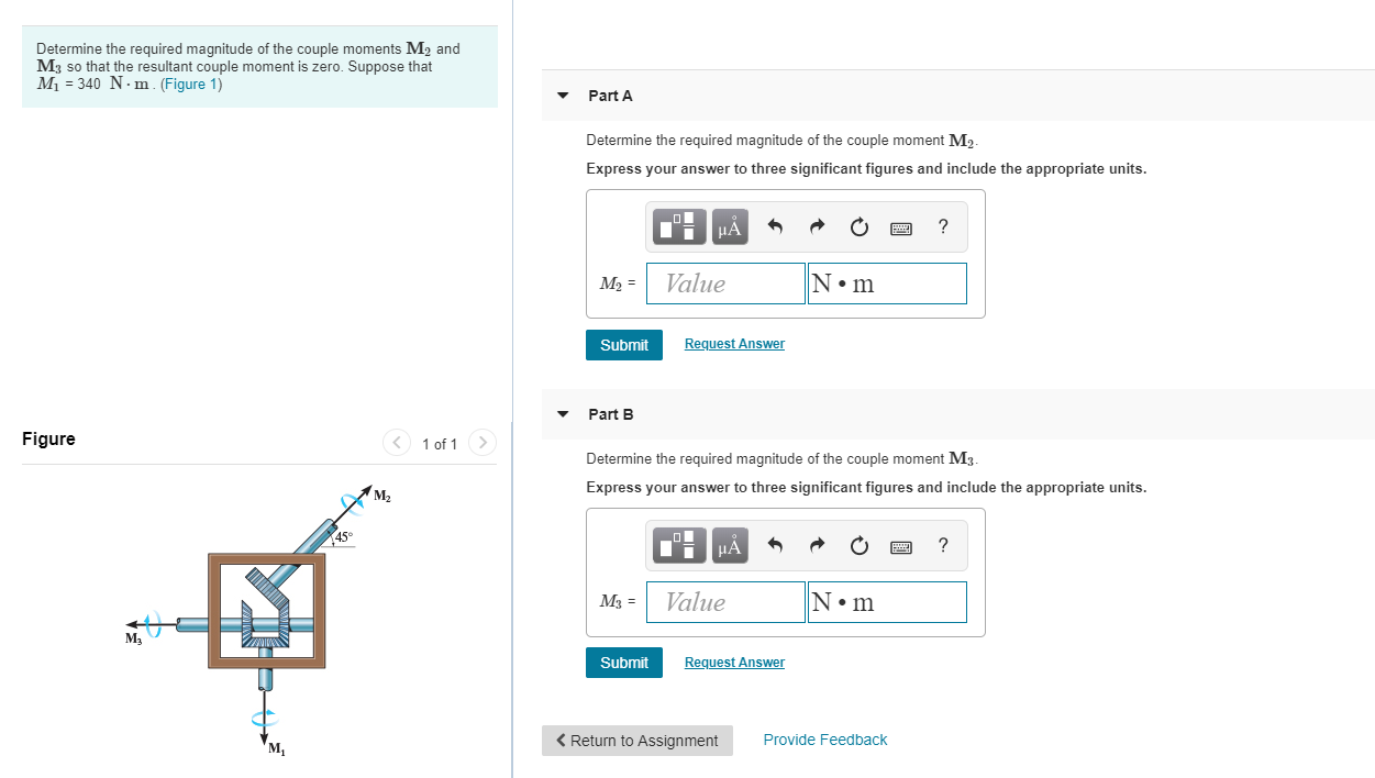 Solved Determine the required magnitude of the couple | Chegg.com