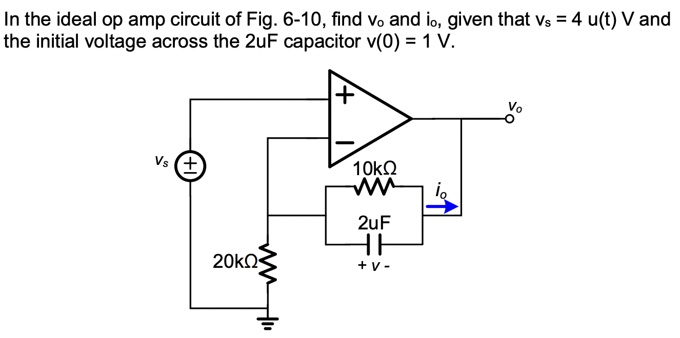 Solved In the ideal op amp circuit of Fig. 6-10, find vo and | Chegg.com