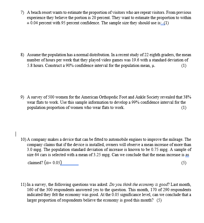 Resort Report Math Solved 7) A beach resort wants to estimate the proportion of | Chegg.com