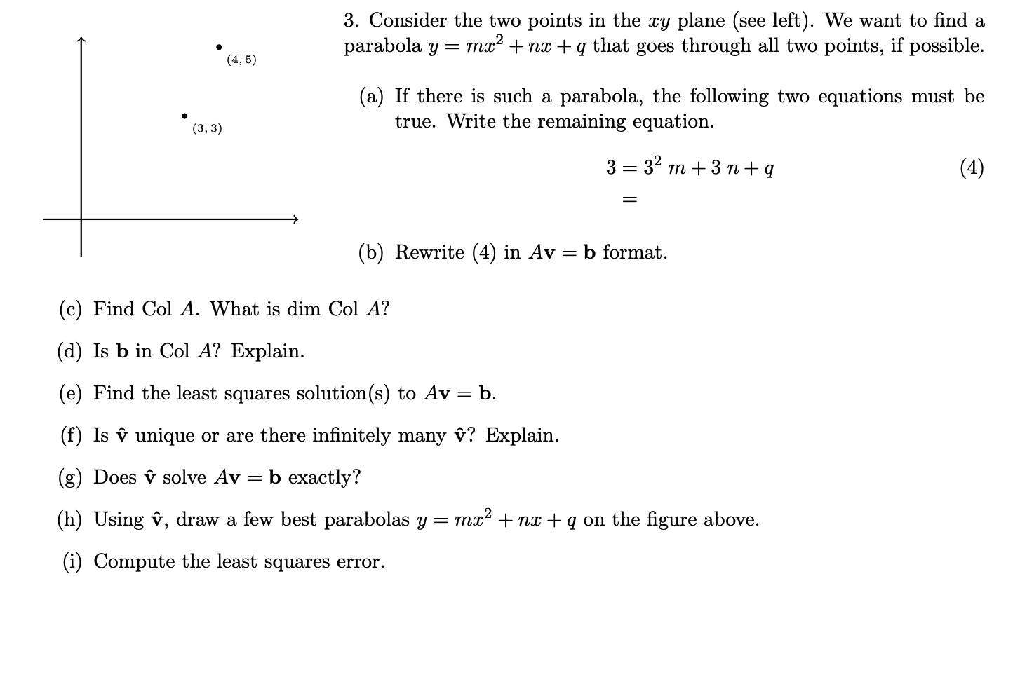 Solved 3 Consider The Two Points In The Xy Plane See Le Chegg Com