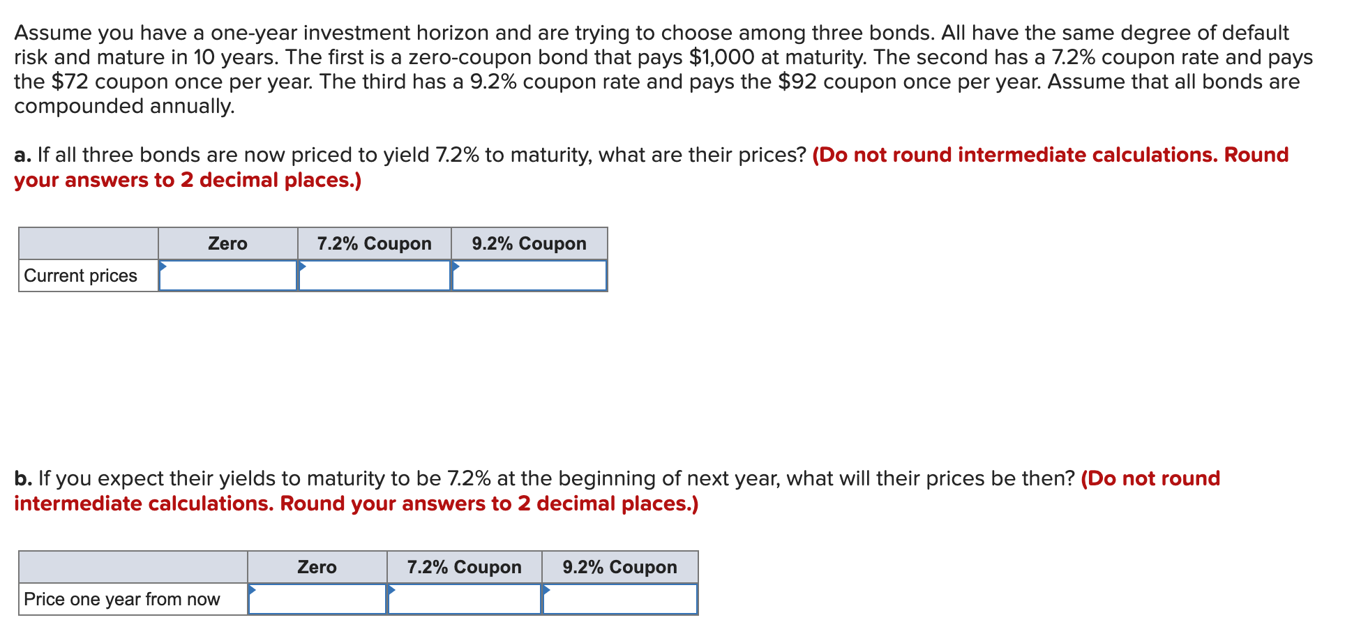 Solved Assume you have a one-year investment horizon and are | Chegg.com