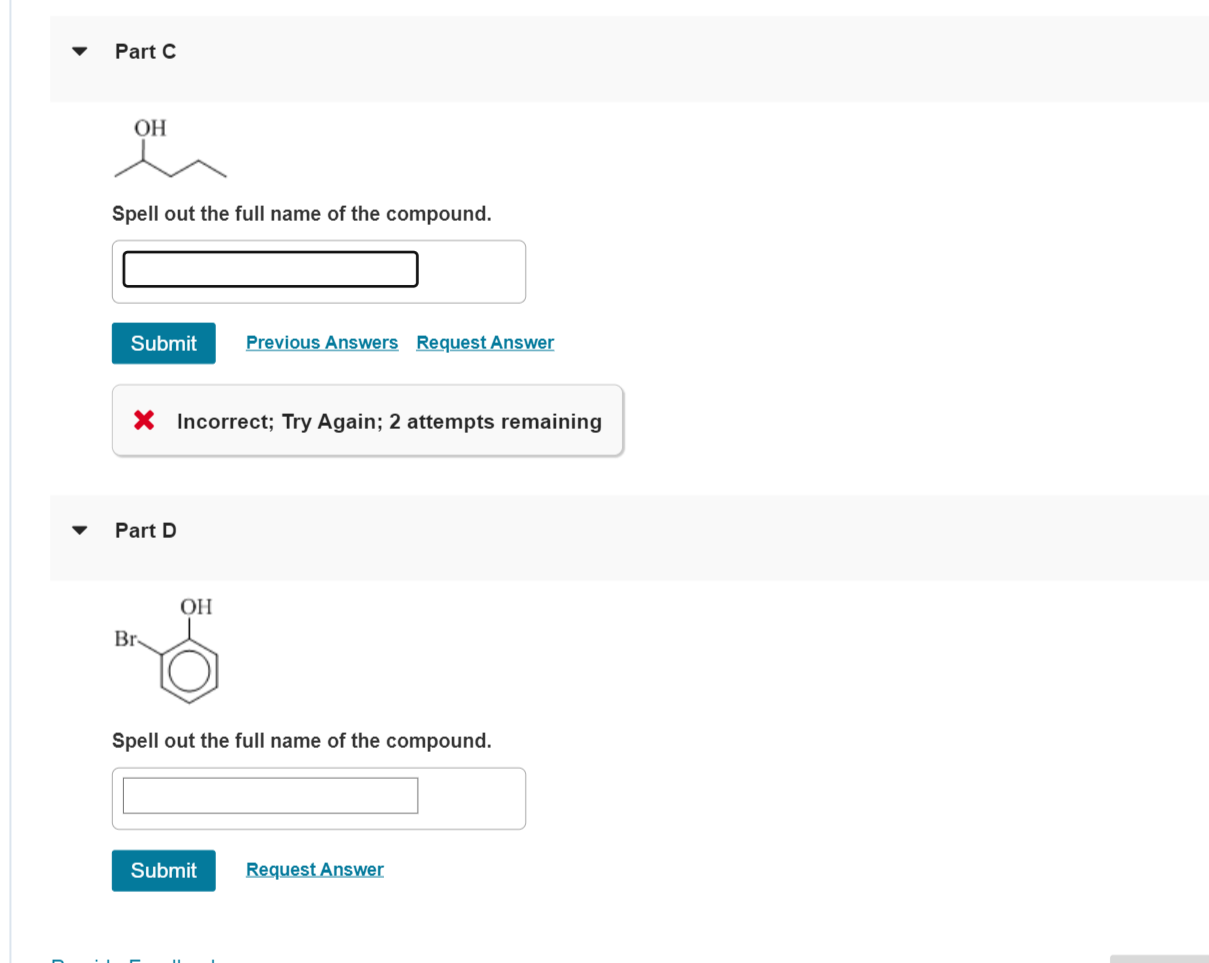 Solved Name the aldehyde displayed below. Enter the