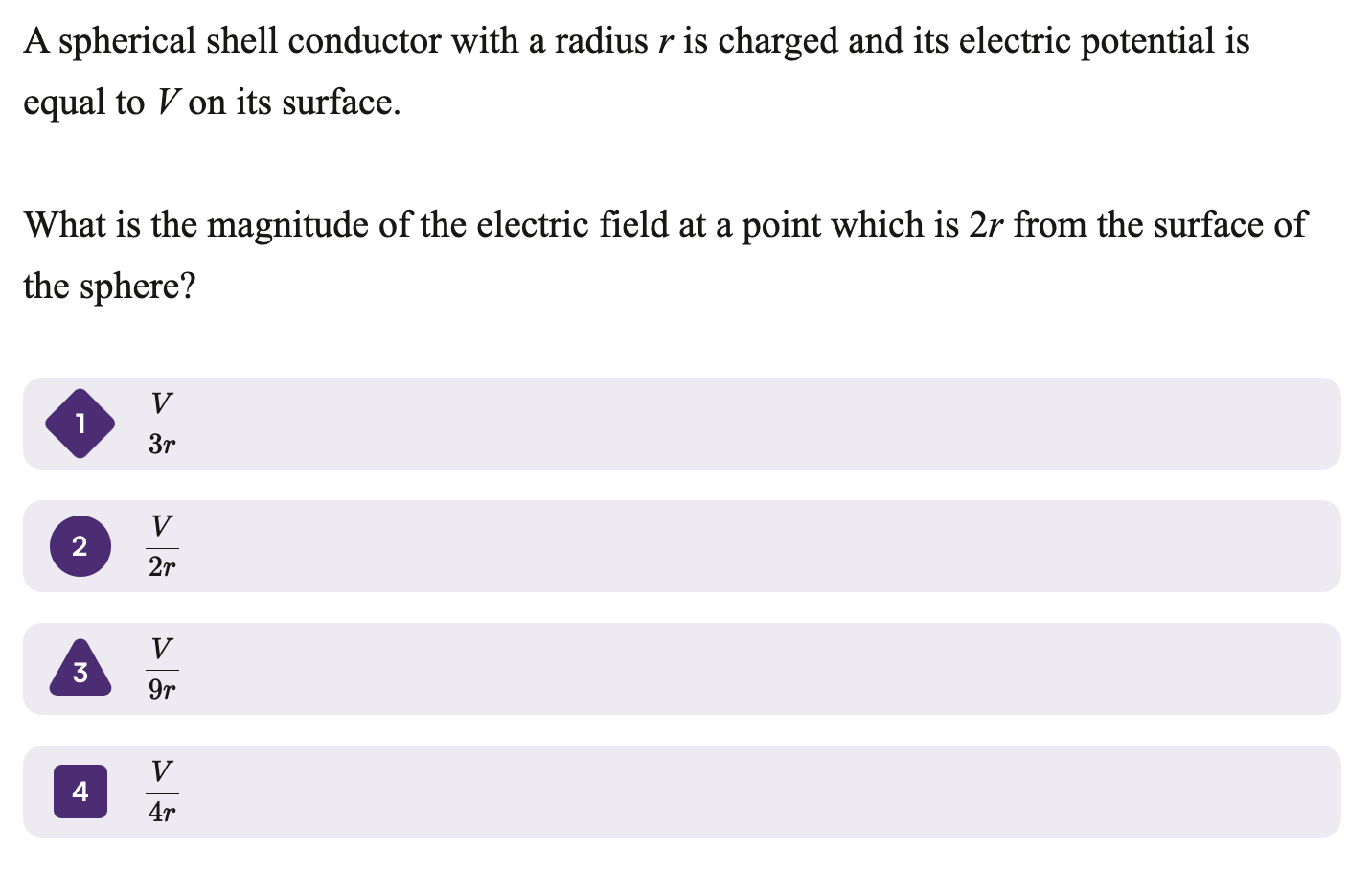 Solved A spherical shell conductor with a radius r ﻿is | Chegg.com