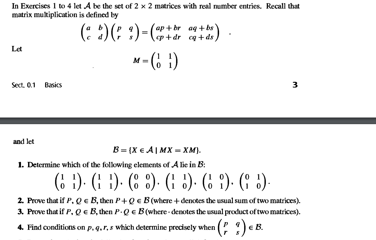 Solved In Exercises 1 to 4 let A be the set of 2×2 matrices | Chegg.com