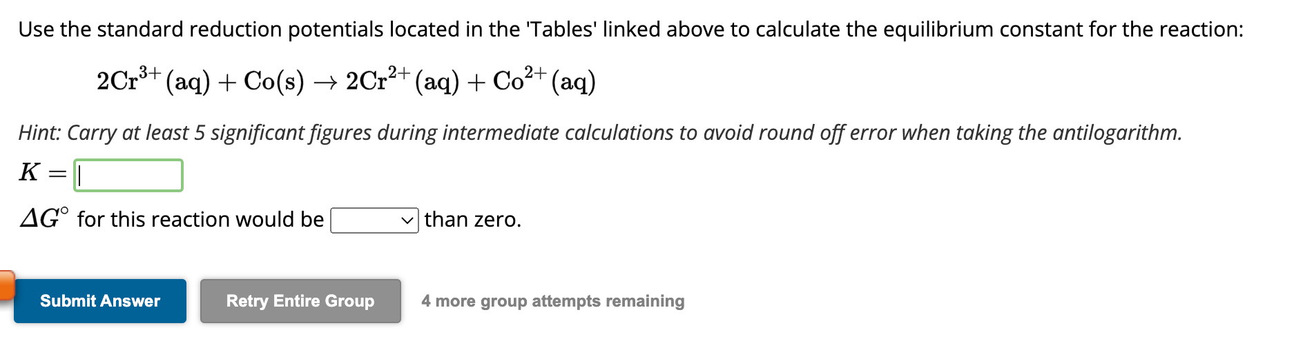 Solved Use The Standard Reduction Potentials Located In