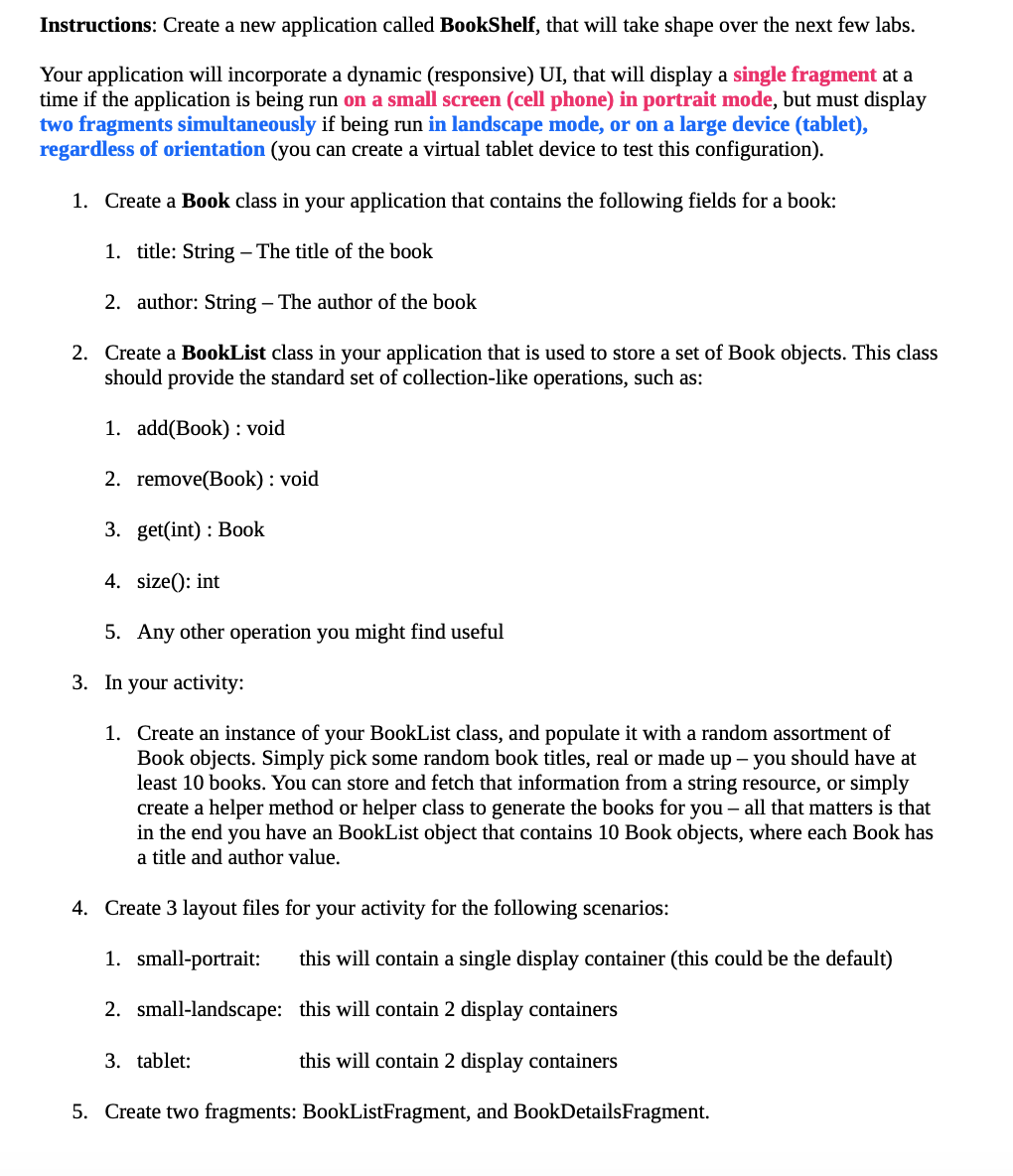 Solved Instructions: Create a new application called | Chegg.com