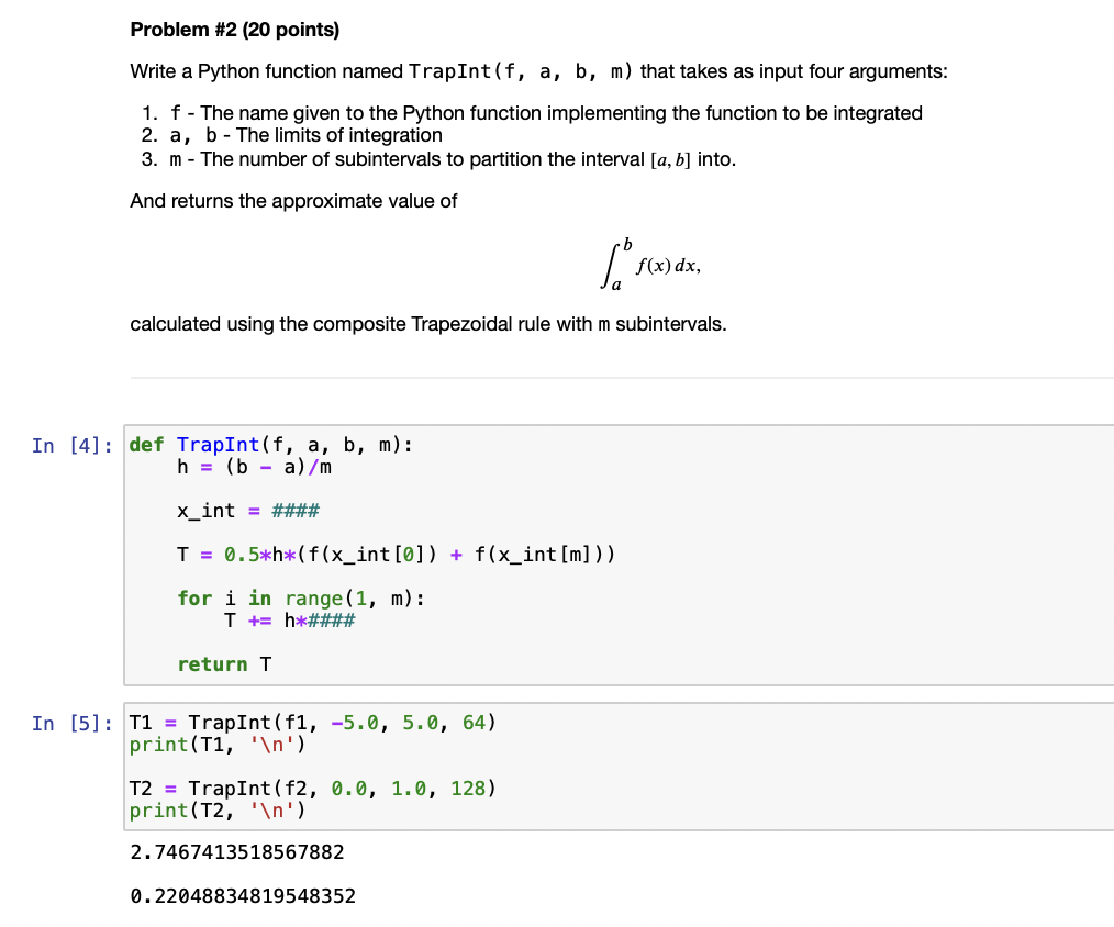 Solved Problem #2 (20 Points) Write A Python Function Named | Chegg.com