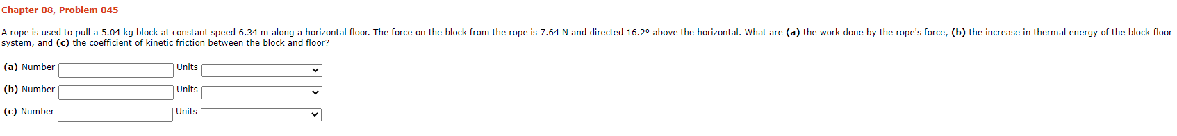 Solved Chapter 08, Problem 045 A rope is used to pull a 5.04 | Chegg.com