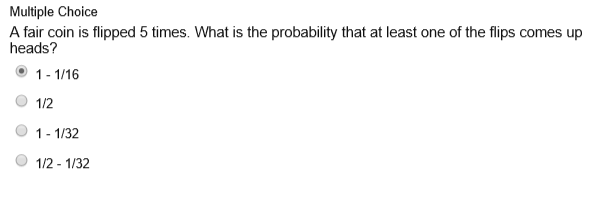 Solved Multiple Choice A Fair Coin Is Flipped 5 Times. What | Chegg.com