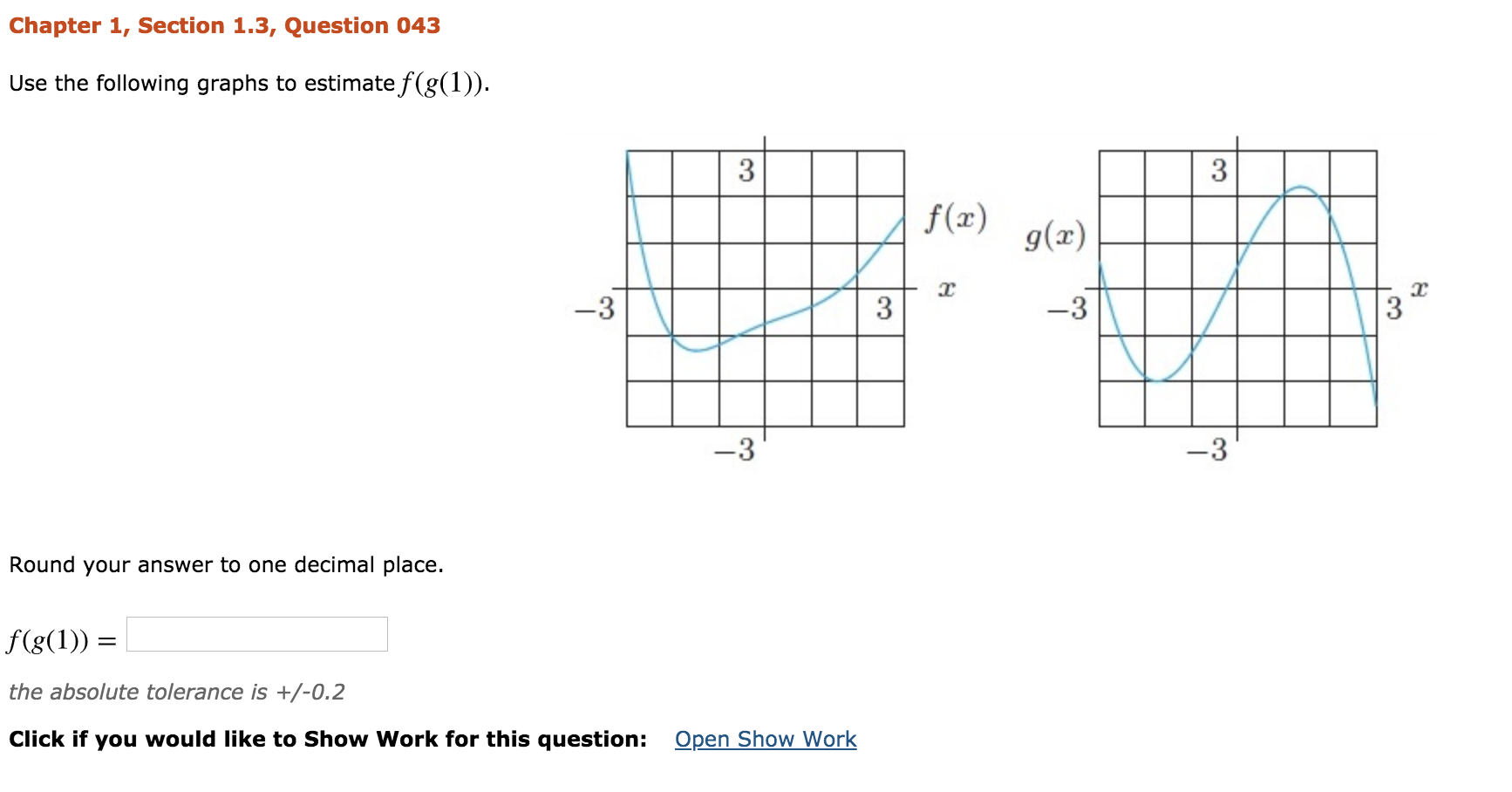 Solved Chapter 1, Section 1.3, Question 043 Use the | Chegg.com