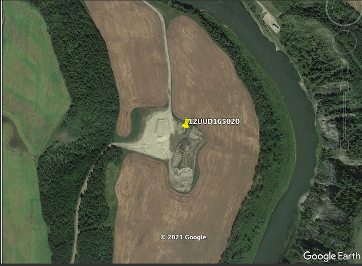 Solved What fluvial landform do you find at 12UUD 165020? | Chegg.com