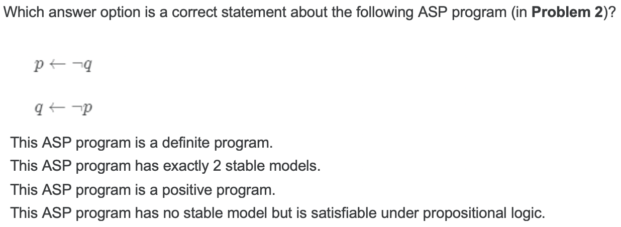 Solved Which answer option is a correct statement about the | Chegg.com