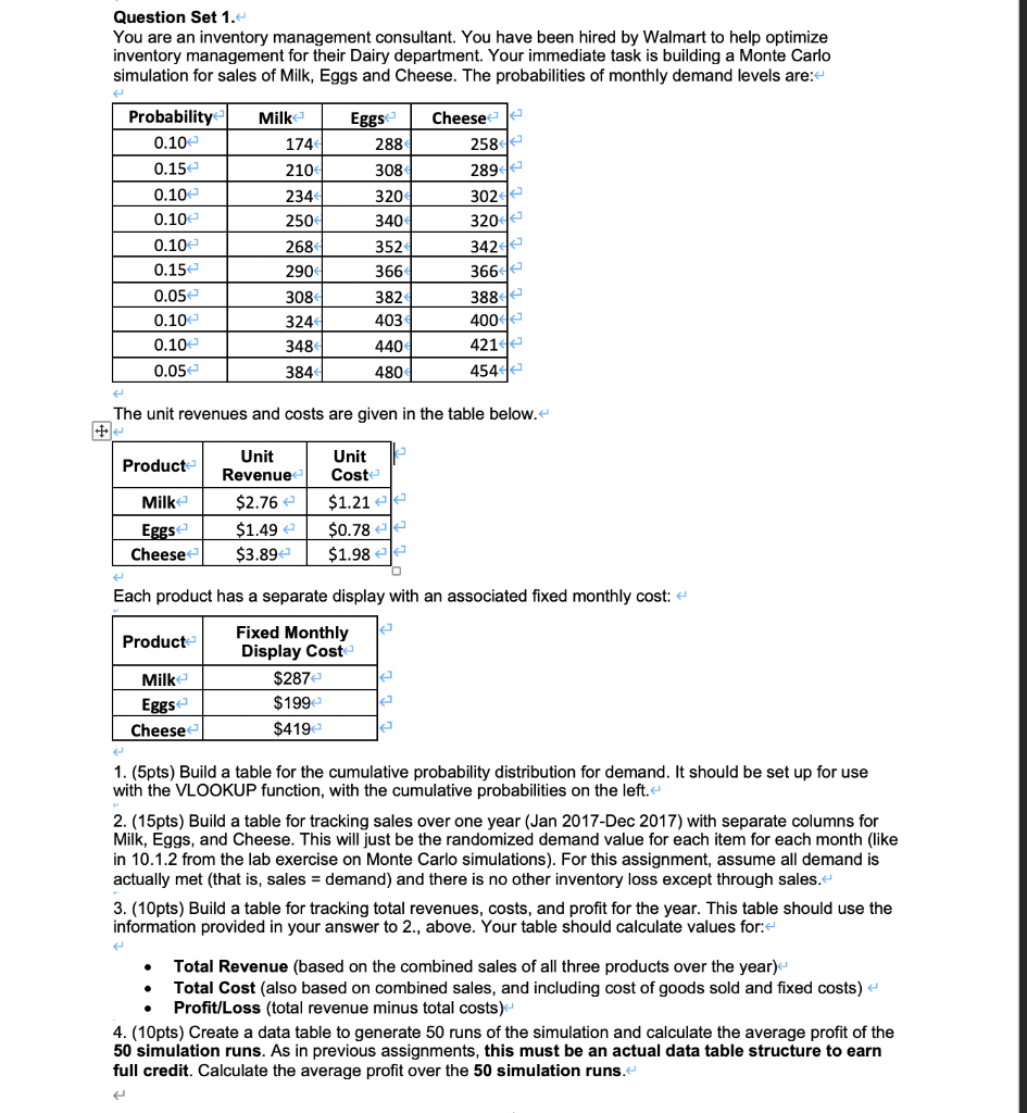 Question Set 1. You Are An Inventory Management | Chegg.com