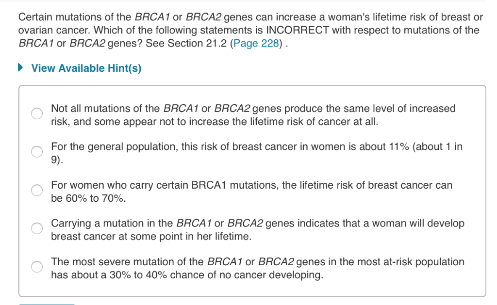 Which of the following statements about ovarian cancer is false