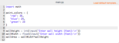 Solved: 3.14 LAB*: Program: Painting A Wall Output Each Fi... | Chegg.com