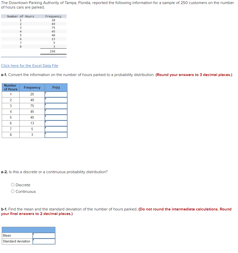 Solved The Downtown Parking Authority of Tampa, Florida,