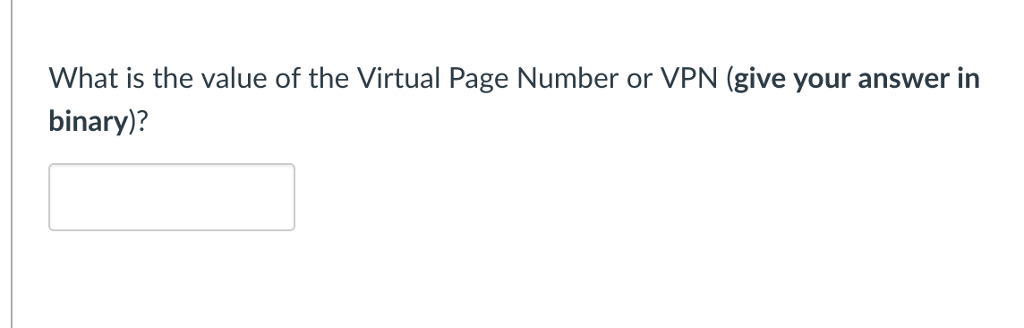 Solved Given A Virtual Memory System With The Following Chegg Solved Given A Virtual Memory System With The Following Chegg