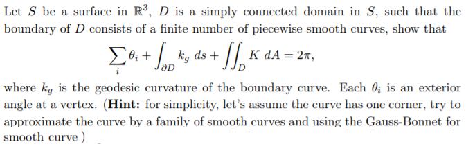 Solved Let S be a surface in R3, D is a simply connected | Chegg.com