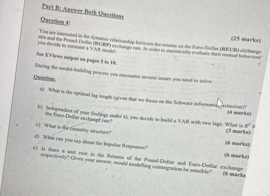 Solved Question 4 : You are interested in the dynamic | Chegg.com