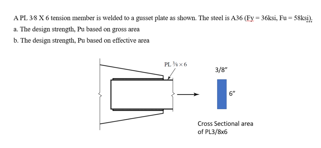 solved-a-pl-3-8-x-6-tension-member-is-welded-to-a-gusset-chegg