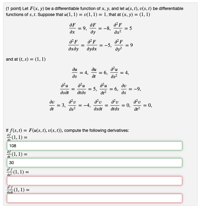 Solved 1 Point Let F X Y Be A Differentiable Function Chegg Com