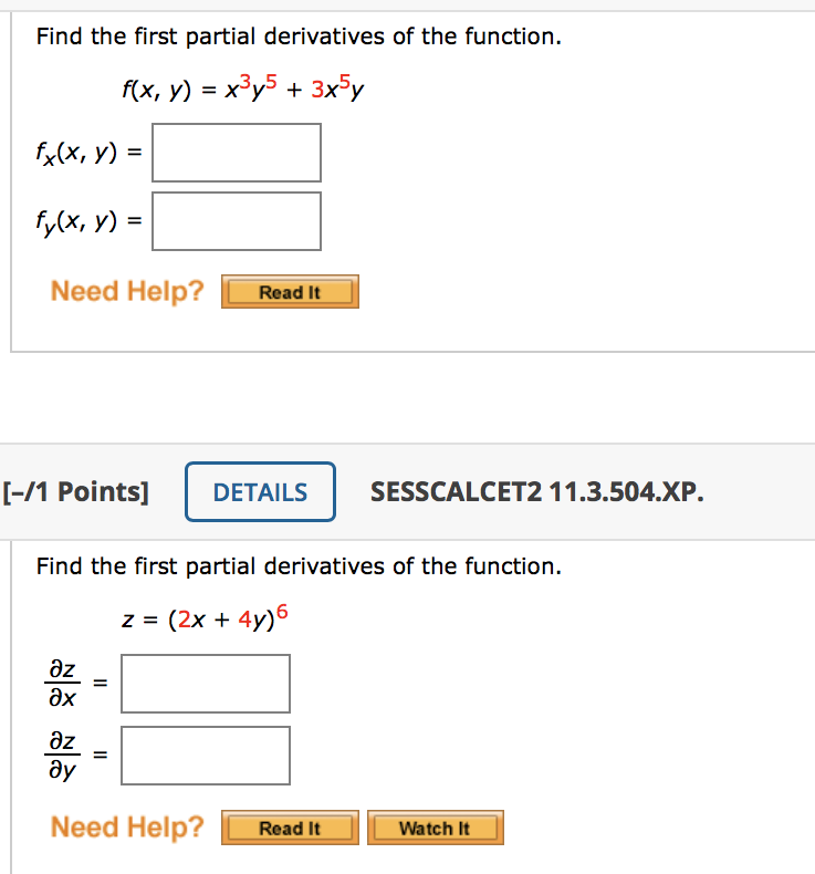 Solved Find the first partial derivatives of the function. | Chegg.com