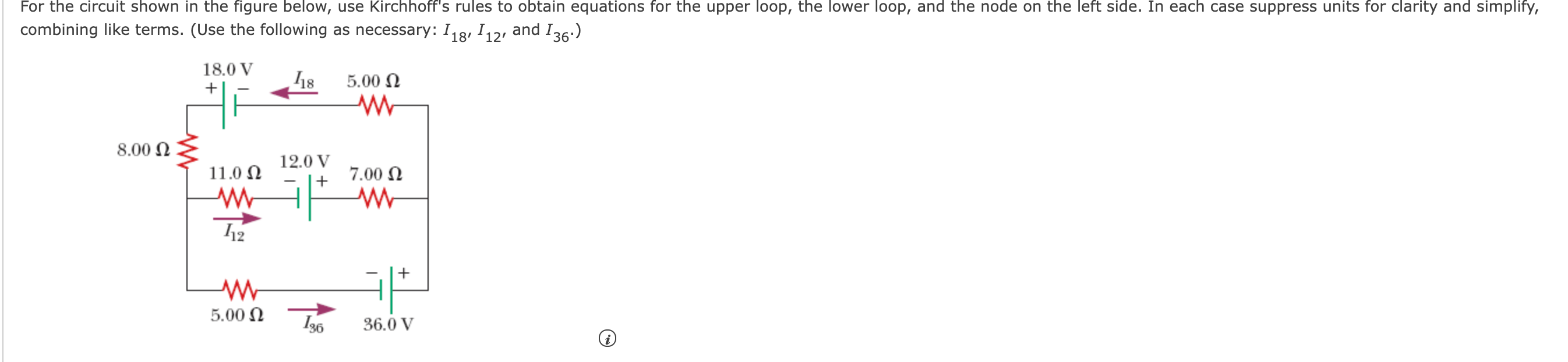Solved For the circuit shown in the figure below, use | Chegg.com