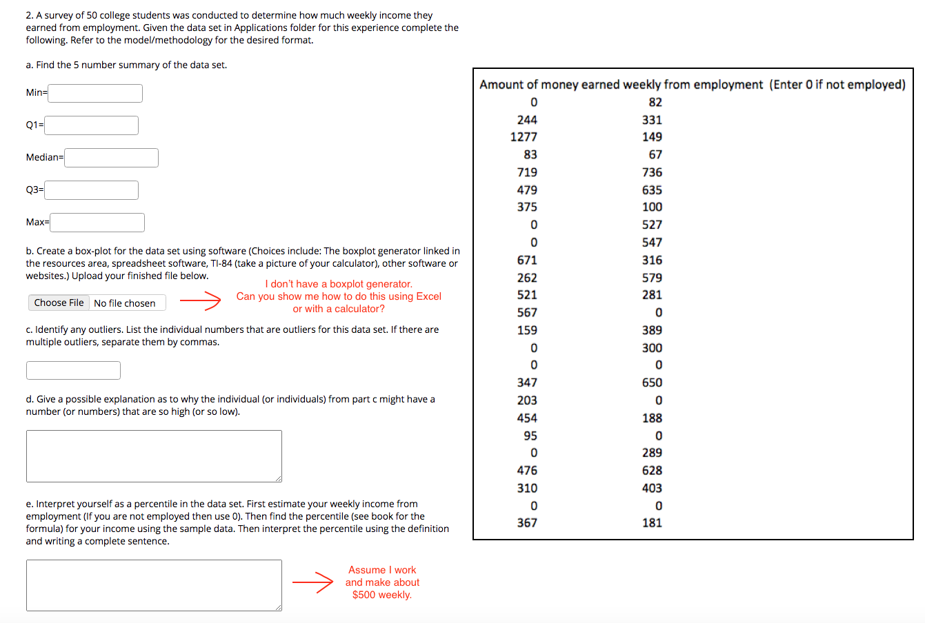Solved 2. A survey of 50 college students was conducted to | Chegg.com