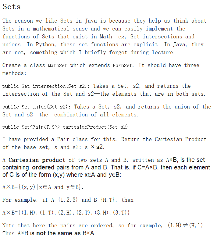 Solved Java ------MathSet.Java----- import | Chegg.com