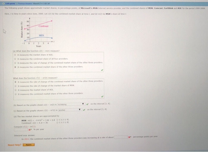 Solved The following graph shows approximate market shares, | Chegg.com