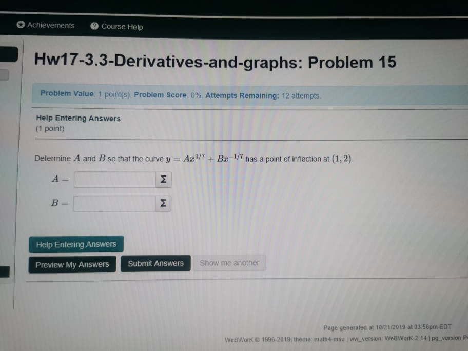Solved Achievements Course Help | Chegg.com