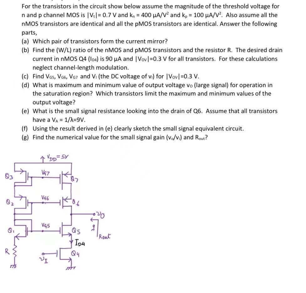 Solved For The Transistors In The Circuit Show Below Assume 5340