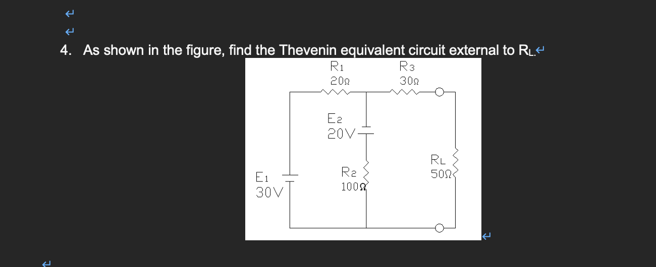 Solved e 4. As shown in the figure, find the Thevenin | Chegg.com