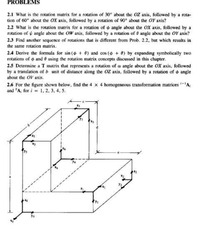 Solved 2.1 What Is The Rotation Matrix For A Rotation Of 30∘ | Chegg.com