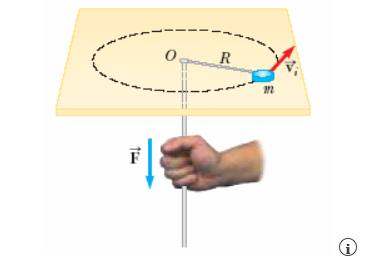 Solved The puck in the figure below has a mass of 0.120 kg. | Chegg.com