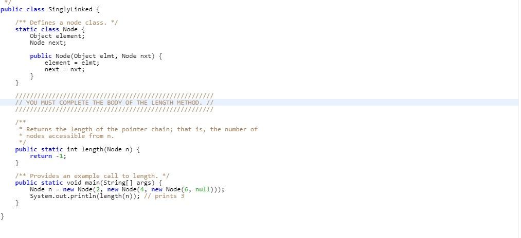 Solved Counting the Length of a Chain of Linked Nodes | Chegg.com