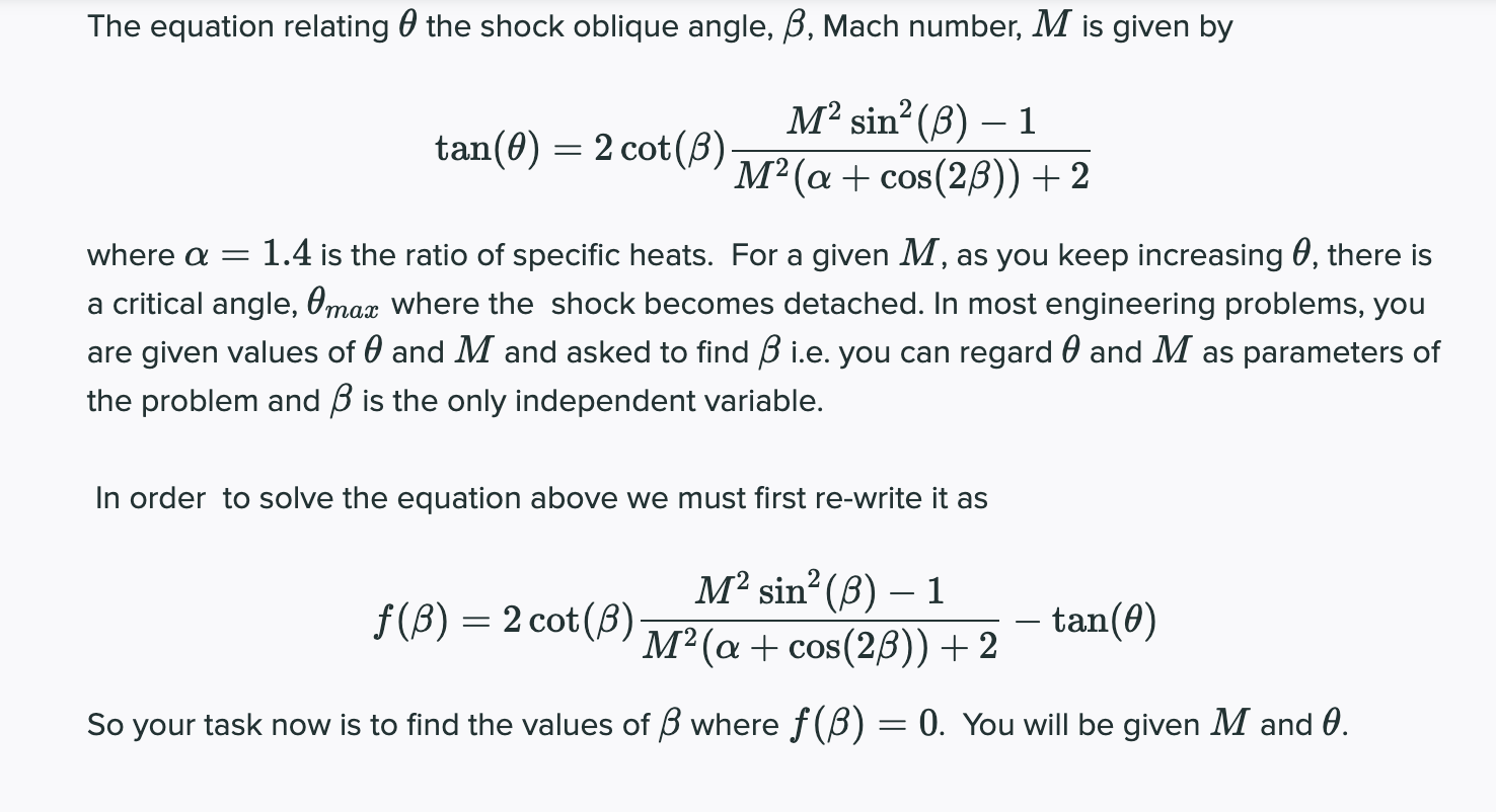 Attached Oblique Shock V Detached Shock M M O Omax Chegg Com