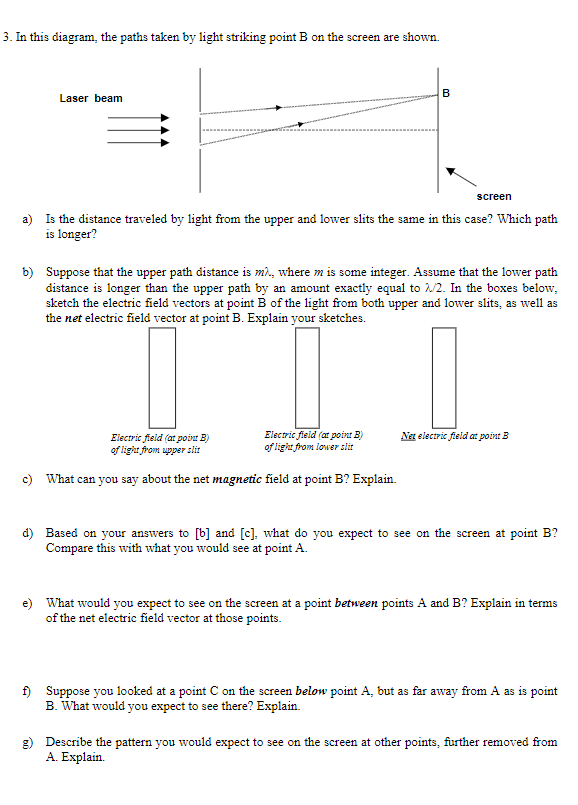 Solved 3. In this diagram, the paths taken by light striking