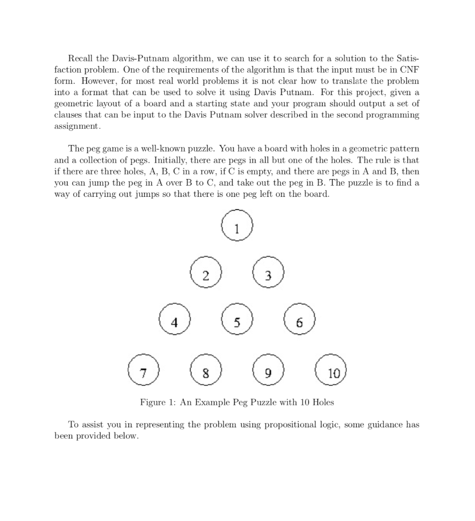 Recall the Davis-Putnam algorithm, we can use it to | Chegg.com